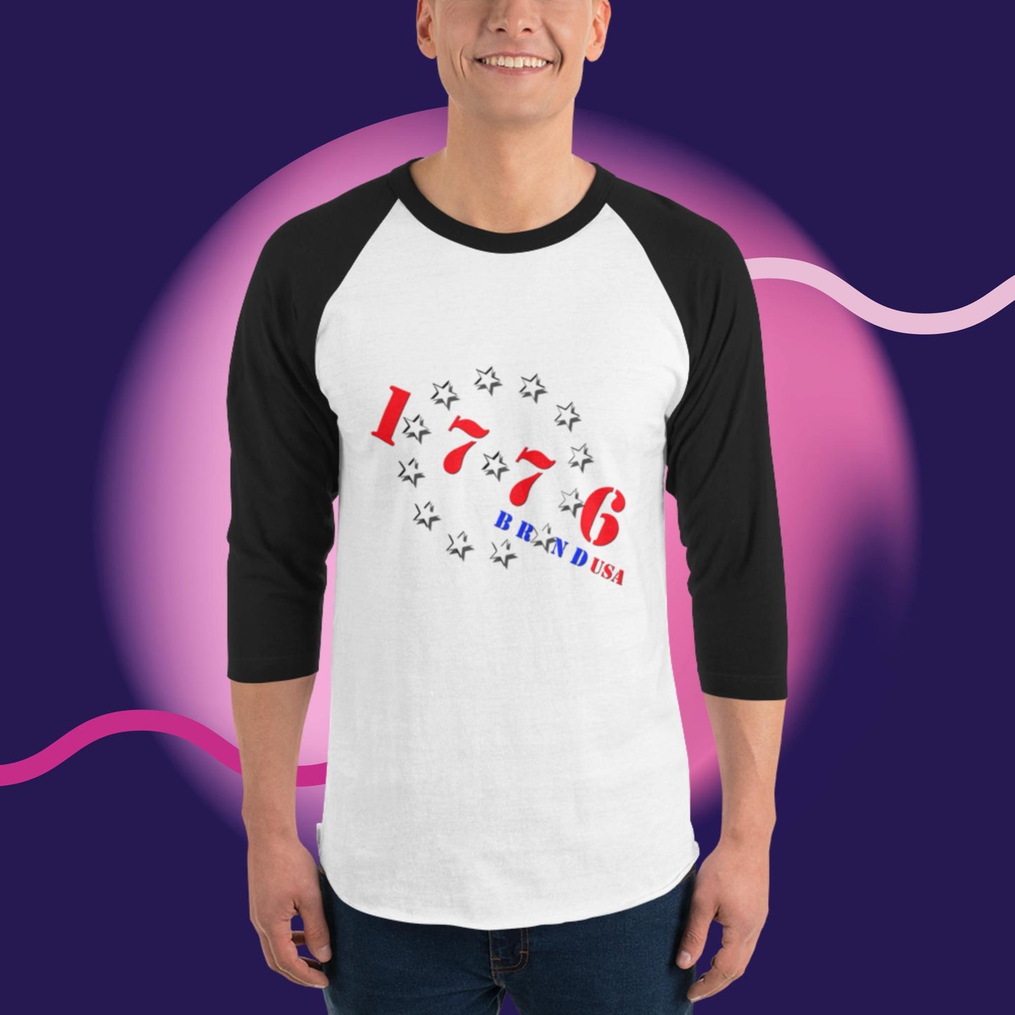 3/4 sleeve raglan shirt