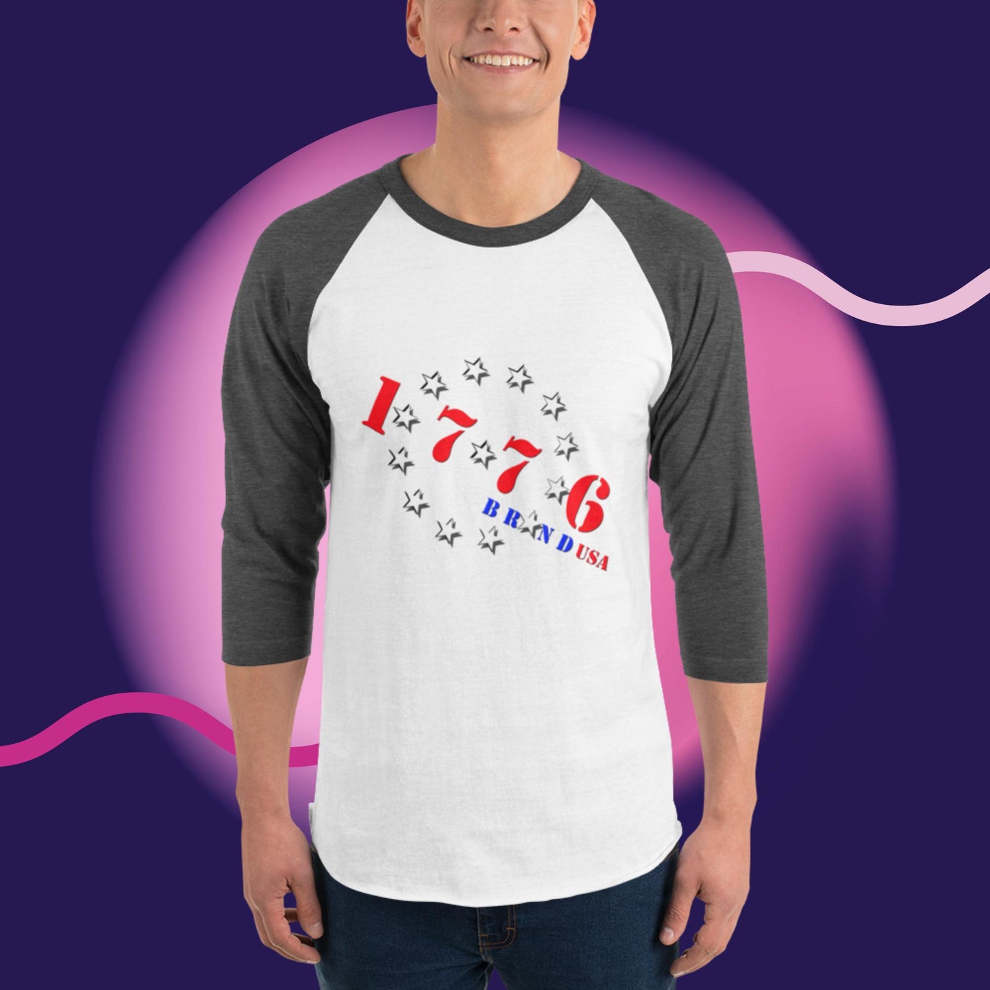 3/4 sleeve raglan shirt
