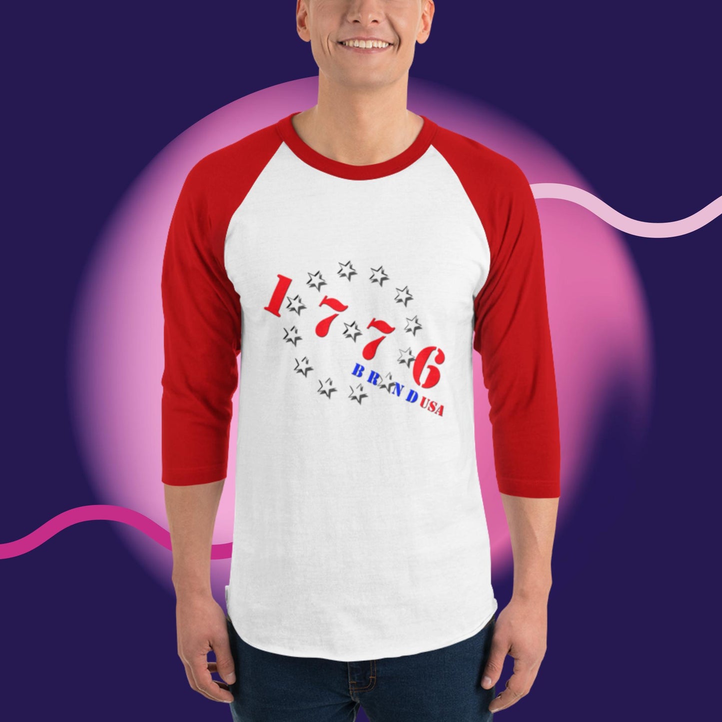 3/4 sleeve raglan shirt