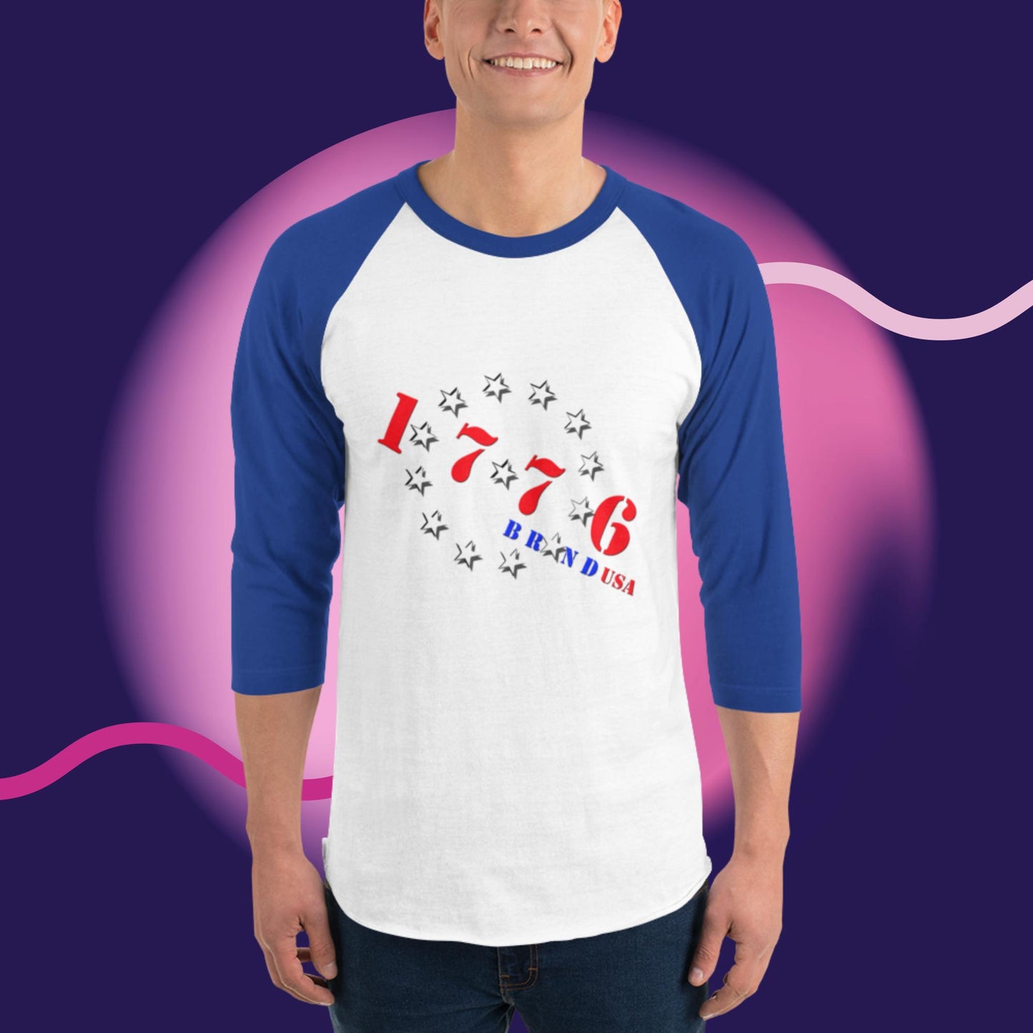 3/4 sleeve raglan shirt